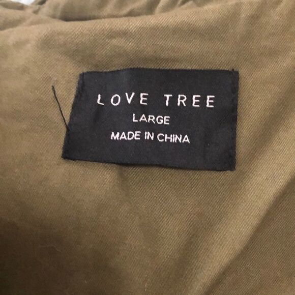 Love Tree Olive Green Hooded Cotton Jacket - Picture 5 of 9